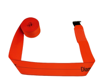 Load image into Gallery viewer, 4" x 30' Orange Diamond Weave Winch Strap with 3" Flat Hook (overstock)
