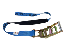 Load image into Gallery viewer, 3" x 6' Heavy Duty Short Handle Ratchet Under Lift Strap with Cordura Sleeve

