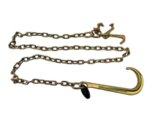 Load image into Gallery viewer, 5/16" x 8' Tow Chain with 15" Sport-J/ RTJ Cluster Hooks - 4,700 WLL

