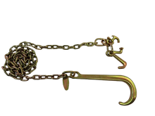 Load image into Gallery viewer, 5/16" x 8' Tow Chain with 15" Sport-J/ RTJ Cluster Hooks - 4,700 WLL

