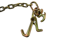 Load image into Gallery viewer, 5/16" x 8' Tow Chain with 15" Sport-J/ RTJ Cluster Hooks - 4,700 WLL
