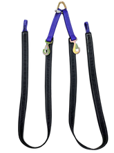 Load image into Gallery viewer, 2" x 105" V Strap Bridle Diamond Weave with Flat Snap Hooks and Loops
