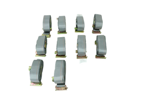 2" x 16' Grey Interior Van Strap Cam Buckle Assembly with E-Track Fitting | Pack of 10
