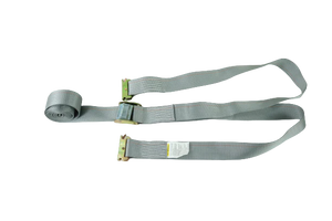2" x 16' Grey Interior Van Strap Cam Buckle Assembly with E-Track Fitting | Pack of 10