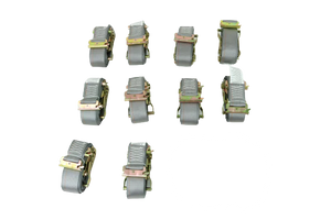 2" x 16' Grey Interior Van Strap Ratchet Assembly | Pack of 10 | E-Track Fitting