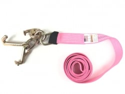 2" x 10' Diamond Weave Strap with RTJ Cluster Hooks (Pink)