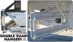Double Ramp Hanger Bracket Bold On (Pair) FOR HD RAMPS ONLY