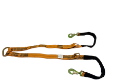 Load image into Gallery viewer, 2" x 56" Gold Diamond Weave V Strap Bridle with Twisted Snap Hooks &amp; Delta Rings
