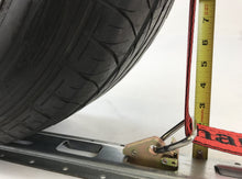 Load image into Gallery viewer, 2" x 11' Red Tecnic Ratchet 3 Point Wheel Strap with Low Pro Sleeve (Vertical E Track)
