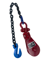 Load image into Gallery viewer, 4 Ton Snatch Block with Shackle and G100 Chain
