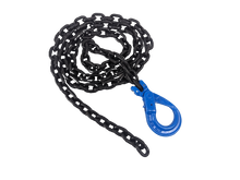 Load image into Gallery viewer, 3/8&quot; x 10&#39; G100 Chain With Self Locking Hook and Black End

