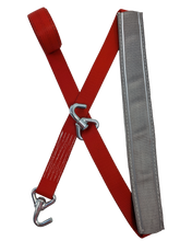Load image into Gallery viewer, 2" Red Replacement Wheel Strap with Low Pro Sleeve (Welded HD Swivel J)
