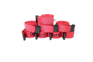 4" x 30' Diamond Weave Winch Straps with Flat Hook | Pack of 8