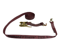 Load image into Gallery viewer, 2" x 30' Maroon Diamond Weave Ratchet Assembly with Wire Hook (SALE)
