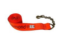 Load image into Gallery viewer, 4&quot; x 30&#39; DIAMOND WEAVE Winch Strap with Chain End
