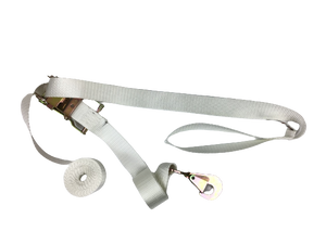 tent loops 1.5" x 14' White Tent Straps w/ Loops & Twisted Snap Hook Ratchet Handles