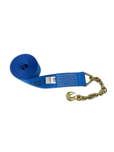 Load image into Gallery viewer, 4&quot; x 30&#39; DIAMOND WEAVE Winch Strap with Chain End
