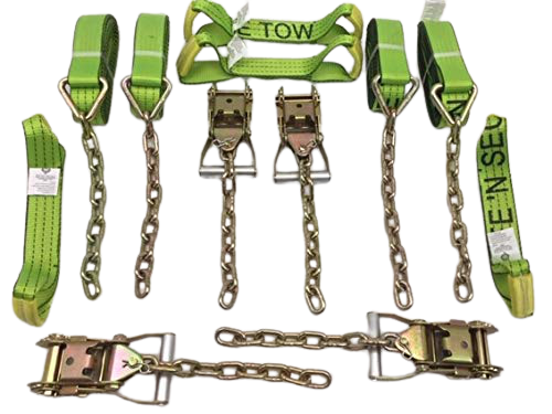 Hi-VIZ Tecnic Webbing Dog Bones – 8 Pack For Rollback Wrecker & Flatbed Straps