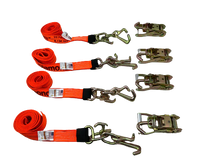 Load image into Gallery viewer, 2&quot; x 10&#39; RTJ Diamond Weave Straps with Swivel-J Ratchets (4 PACK)
