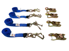 Load image into Gallery viewer, 2&quot; x 10&#39; RTJ Diamond Weave Straps with Snap Hook Ratchets (4 PACK)
