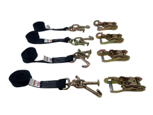 Load image into Gallery viewer, 2&quot; x 10&#39; RTJ Diamond Weave Straps with Snap Hook Ratchets (4 PACK)
