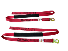 Load image into Gallery viewer, 2&quot; x 8&#39; Diamond Weave Wheel lift strap with Flat Snap Hook (2 PACK)
