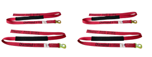 2" x 8' Diamond Weave Wheel lift strap with Flat Snap Hook (4 PACK)