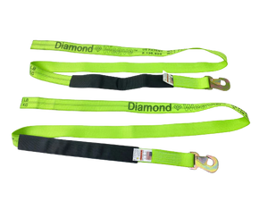 2" x 8' Diamond Weave Wheel lift strap with Flat Snap Hook (2 PACK)