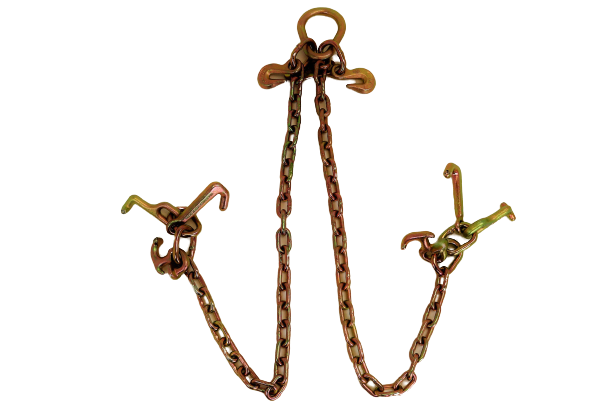 Grade 70 Chain Bridle with 15-inch J Hooks and 4-inch J Hooks