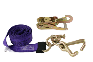 2" x 10' RTJ Diamond Weave Straps with Snap Hook Ratchets (4 PACK)