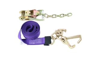 2" x 10' RTJ Diamond Weave Straps with Chain Tail Ratchets (4 PACK)