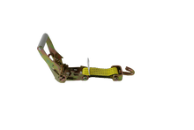 Load image into Gallery viewer, 8 Pack of 2&quot; x 11&#39; Yellow TECNIC Webbing Ratchet 3 Point Wheel Straps with Swivel-J Hooks and Rubber Tread Grabs

