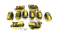 Load image into Gallery viewer, 10-Pack 2&quot; x 27&#39; Ratchet Strap with Wire Hooks - 3333lb WLL

