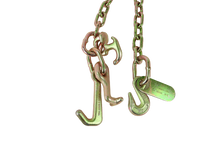 Load image into Gallery viewer, 5/16&quot; x 8&#39; G70 Auto Transport Chain with RTJ Cluster Hooks | Pack of 2
