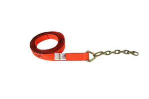 2" x 18' Orange TECNIC Straps with 5/16" x 12" G70 Chain Tails | Pack of 4