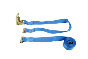 2" x 20' Blue Interior Van Strap Ratchet Assembly with E-Track Fitting