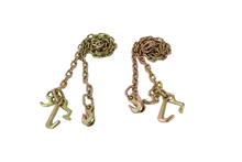 Load image into Gallery viewer, 5/16&quot; x 8&#39; G70 Auto Transport Chain with RTJ Cluster Hooks | Pack of 2
