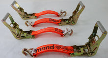 Load image into Gallery viewer, 2&quot; Ratchet with Orange Diamond Weave Webbing and Double J Wire Hook | Pack of 4

