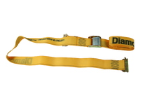 Load image into Gallery viewer, 2&quot; x 12&#39; Yellow Interior Van Strap Cam Buckle Assembly with E-Track Fitting

