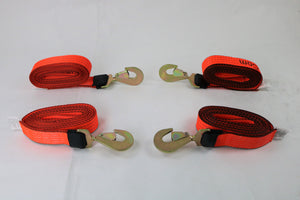 2" x 14' Orange Tecnic Strap with Twisted Snap Hook | Pack of 4
