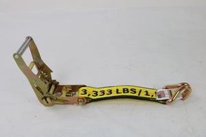 8-Pack Professional Grade BIG YELLOW 2" x 27' Ratchet Strap with Wire Hooks - 3333lb WLL