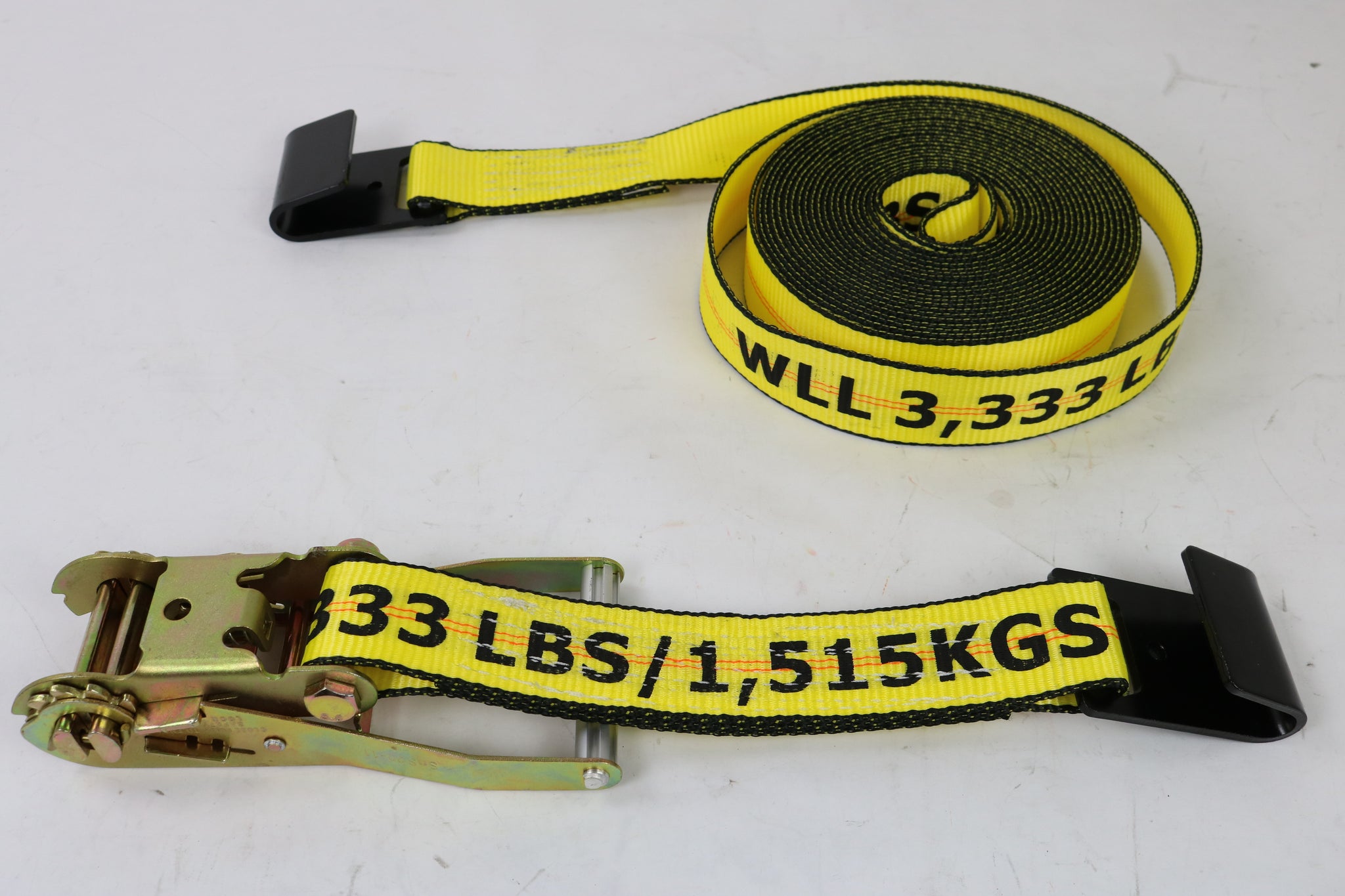 8 Pack Professional Grade BIG YELLOW 2 x 30' Ratchet Strap with