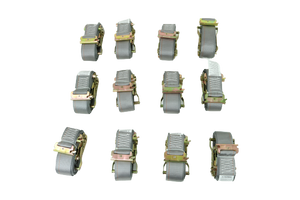 2" x 16' Grey Interior Van Strap Ratchet Assembly | Pack of 12 | E-Track Fitting