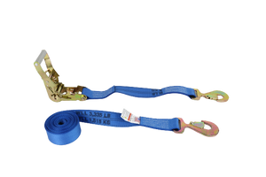 2" x 13' Gas Cylinder Ratchet Strap Assembly w/ Flat Snap Hook BLDW