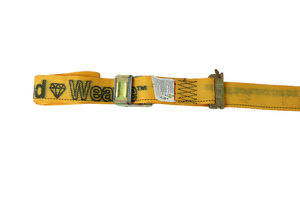 2" x 12' Yellow Interior Van Strap Cam Buckle Assembly with E-Track Fitting