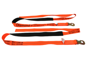 2" x 8' Diamond Weave Wheel lift strap with Flat Snap Hook (2 PACK)