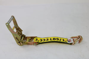 8-Pack Professional Grade BIG YELLOW 2" x 27' Ratchet Strap with Wire Hooks - 3333lb WLL