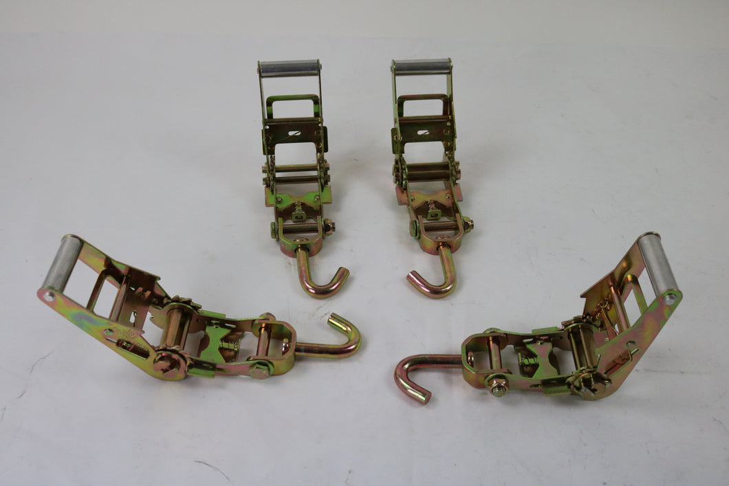 2'' Short Narrow Handle Ratchets with Bolt on Swivel-J Hooks ( 4 Pack)