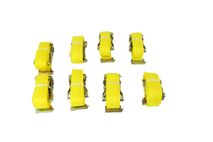 2" x 12' Yellow Interior Van Strap Ratchet Assembly | Pack of 8 | E-Track Fitting