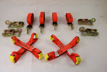 Load image into Gallery viewer, 8 Point Kit Orange flatbed/rollback 14&#39; car tie-down w/twisted snap hook

